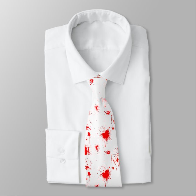 Horror Blood Splattered Neck Tie (Tied)