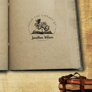 Horror Book From the Library Of,  Rubber Stamp