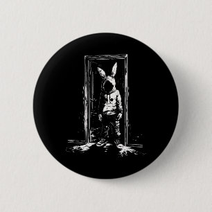 Horror Bunny Mask Man Rabbit Alt Goth Slasher Cree 6 Cm Round Badge