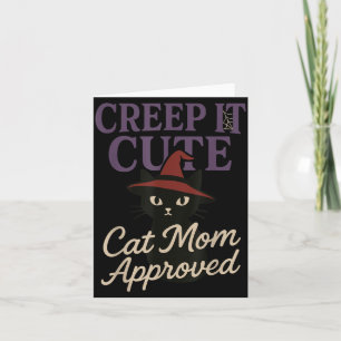 Horror Cat Mum Spooky Black Cat Halloween Card