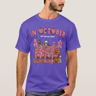 Horror Characters Halloween Funny Skeleton Slasher T-Shirt