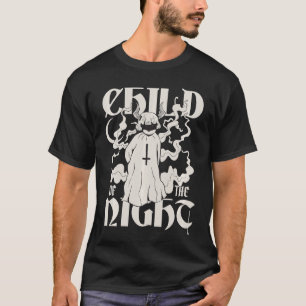 Horror Child Ofhe Night Goth Occult Demon boy T-Shirt