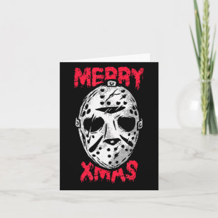 Horror Christmas Merry Xmas Mask Card
