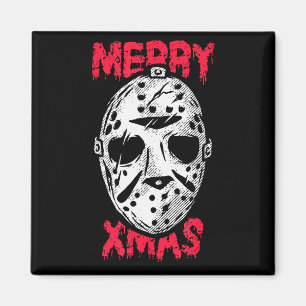 Horror Christmas Merry Xmas Mask  Magnet