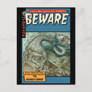Horror Comic: Beware Postcard