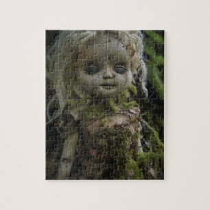 Horror Creepy Doll in the Forest Jigsaw Puzzle
