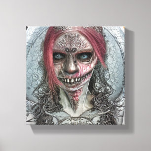 Horror Creepy Woman Canvas Print