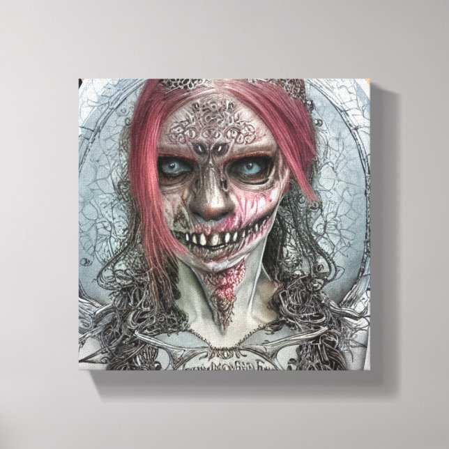 Horror Creepy Woman Canvas Print (Front)