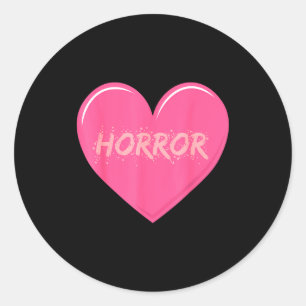 Horror Creepy Yami Kawaii Pastel Nge Valentines  Classic Round Sticker