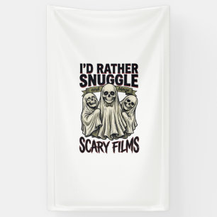 Horror Cuddle Shirt Funny Skull Ghost Movie Night Banner