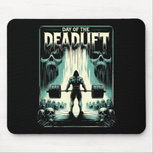 Horror Deadlift Workout Training Bodybuilder Mouse Mat