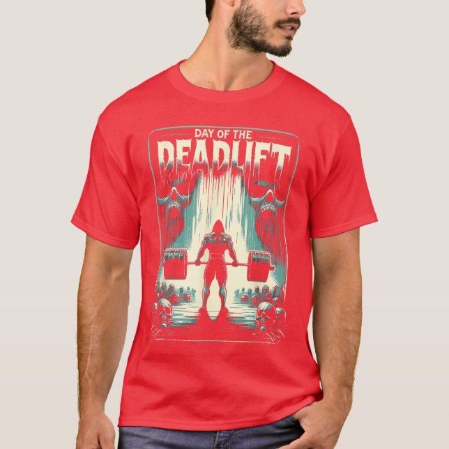 Horror Deadlift Workoutraining Bodybuilder family T-Shirt (Front)