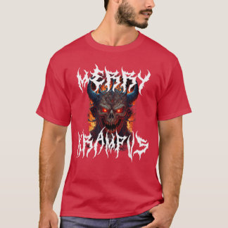 Horror Dmoneufel Frau Kramperl Outfit Maske Merry  T-Shirt
