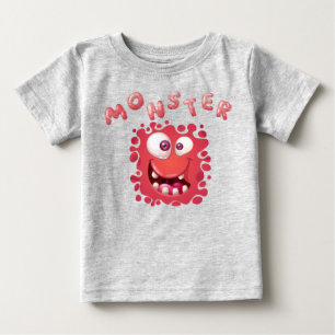 Horror Expressions Funny Monster Faces  Baby T-Shirt