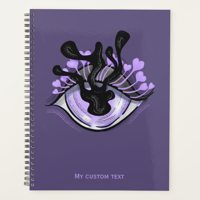 Horror Eye Goth Creepy Weird Purple Planner (Front)