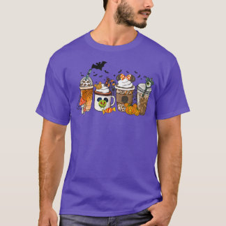 Horror Fall Coffee Pumpkin Latte Warm Autumn Hallo T-Shirt