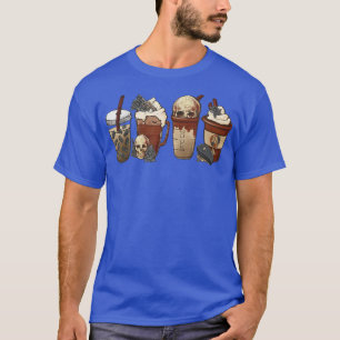 Horror Fall coffee pumpkin spice latte iced Hallow T-Shirt