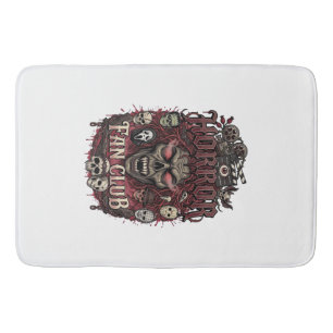 Horror Fan Club Halloween Demon Face Skulls Film R Bath Mat