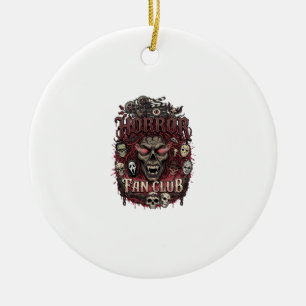 Horror Fan Club Halloween Demon Face Skulls Film R Ceramic Tree Decoration