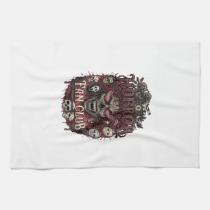 Horror Fan Club Halloween Demon Face Skulls Film R Tea Towel