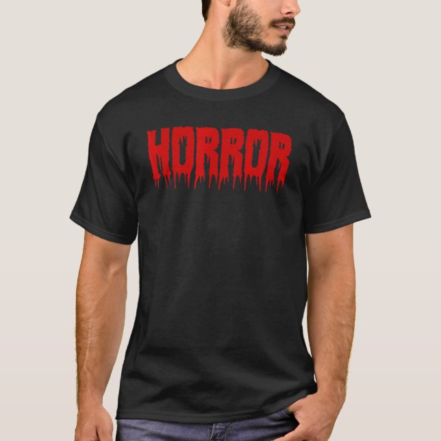 Horror Fan Tees Fiendish Horror Text (Front)