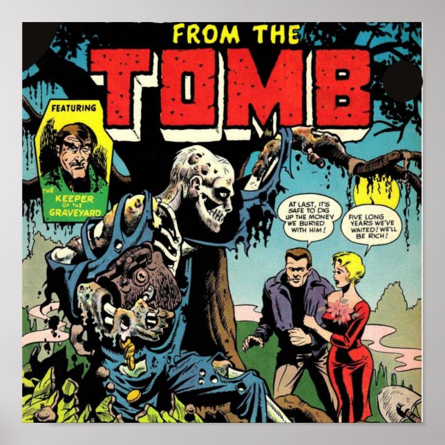 Horror From The Tomb Halloween Comic Book  Poster (Front)