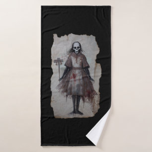 Horror Geschenk Zombie Goth Gothic Vodoo Puppe Bath Towel