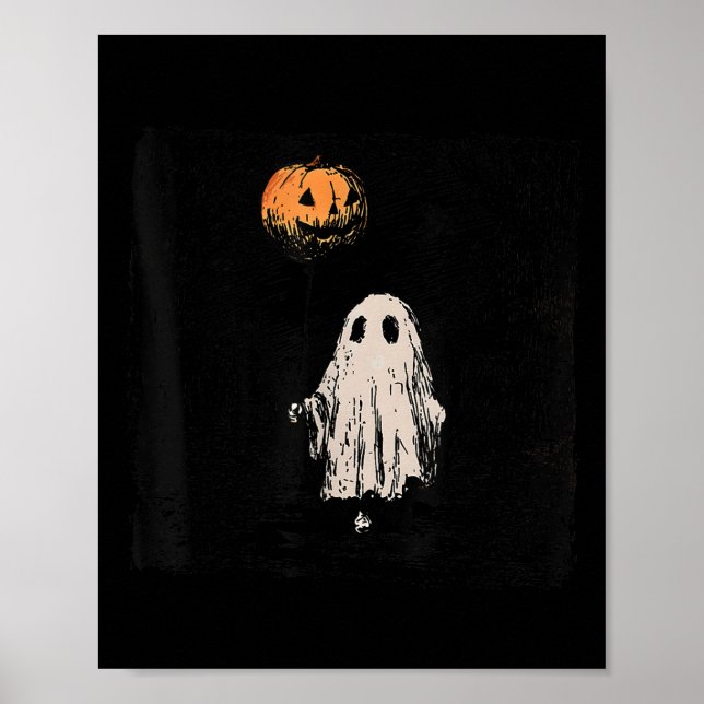 Horror Ghost Halloween Horror Fall Spooky Season V Poster (Front)