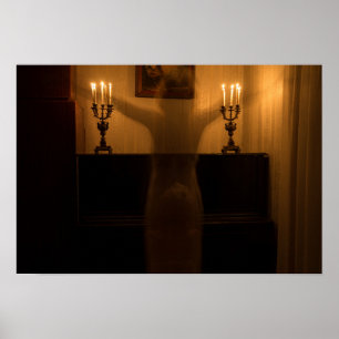 Horror ghosts in room poster