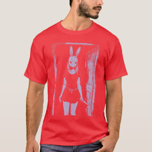 Horror Girl Bunny Mask Slasher Rabbit Pastel Goth T-Shirt