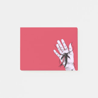 Horror Gothic Hand Biting Flower Monster Macab Art Post-it Notes