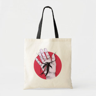 Horror Gothic Hand Biting Flower Monster Macab Art Tote Bag