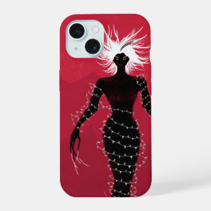 Horror Gothic Macabre Creepy Demon Woman iPhone 15 Case
