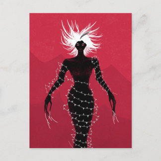 Horror Gothic Macabre Creepy Demon Woman Postcard