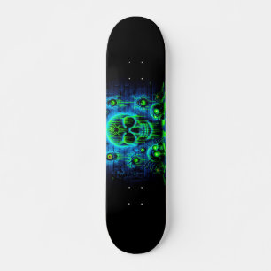 Horror Graffiti Fluorescent skulls Skateboard