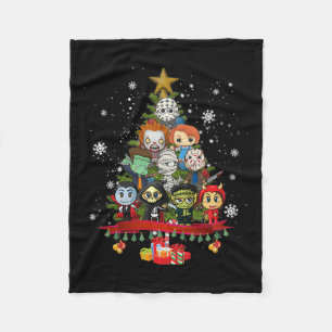 Horror Halloween Christmas Tree Xmas Decor Scary C Fleece Blanket