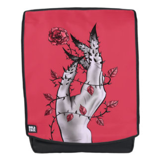 Horror Hand With Roses Gothic Dark Fantasy Backpack