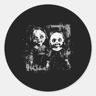 Horror Haunted Doll Creepy Toy Halloween Goth Alt Classic Round Sticker