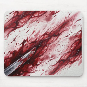 Horror Intense Bloody Red Gamer Mouse Mat