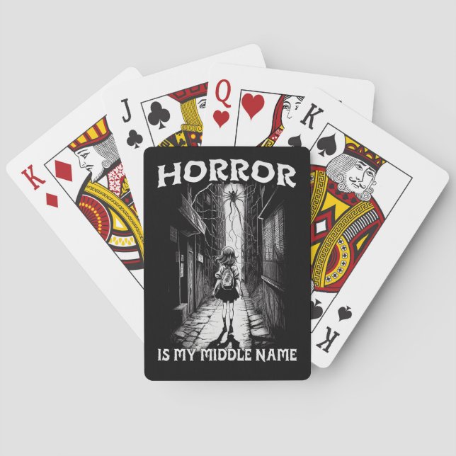 Horror Is My Middle Name Playing Cards  (Back)