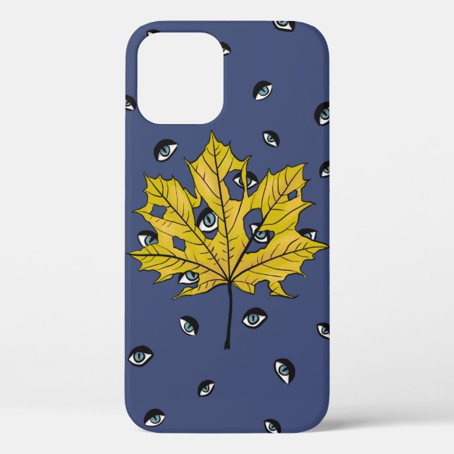 Horror Leaf Creepy Botanical Art Case-Mate iPhone Case (Back)