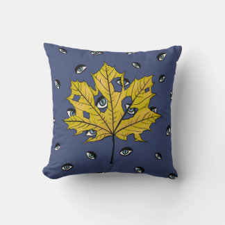 Horror Leaf Creepy Botanical Art Cushion