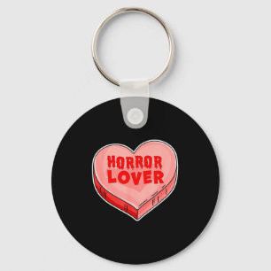 Horror Lover Candy Heart Valentines Day Halloween Key Ring