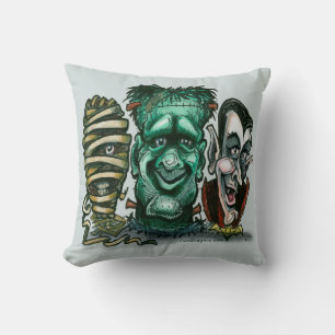 Horror Monsters Throw Pillow