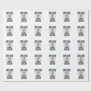 Horror Motivation Shirt With Undead Courage Quote Wrapping Paper