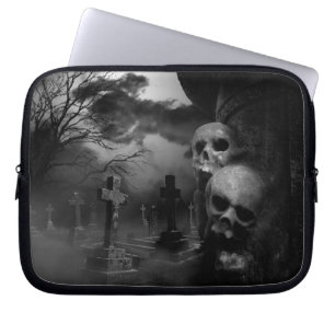 Horror Move Fans Gothic Graveyard Laptop Sleeve
