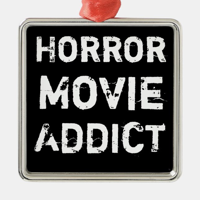 Horror Movie Addict Black Christmas Ornament (Front)