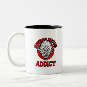 Horror Movie Addict Two-Tone Coffee Mug