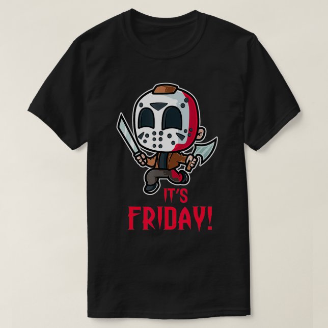 Horror Movie Characters Spooky Friday Halloween  T-Shirt (Design Front)