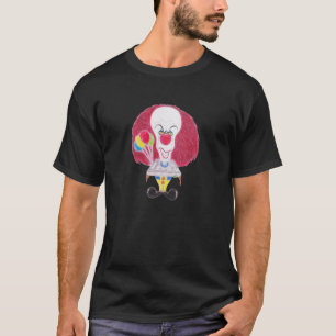 Horror Movie Clown Caricature Drawing T-Shirt